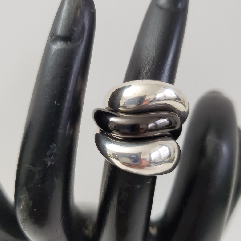 Triple Delight Sterling Silver 925 Black Silver Trio Ring